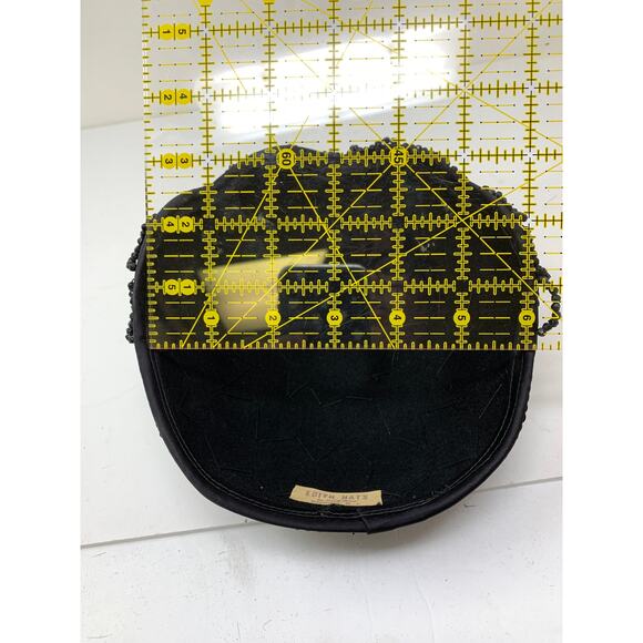 VTG Edith Hats Sara Baer Cloche Hat Black Velvet Rhinestone Sequin Embellished - Picture 8 of 8